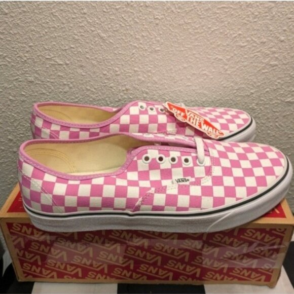 Vans Authentic Checkerboard Men Size 11.5 Orchid and White Pink 112025 - Picture 4 of 11